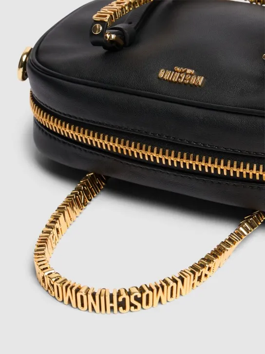 Moschino   Mini Lettering Napa top handle bag 