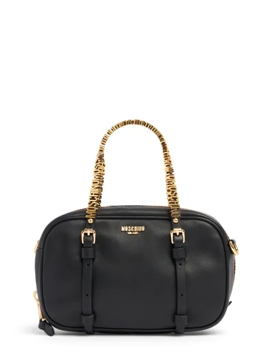 Moschino   Mini Lettering Napa top handle bag 