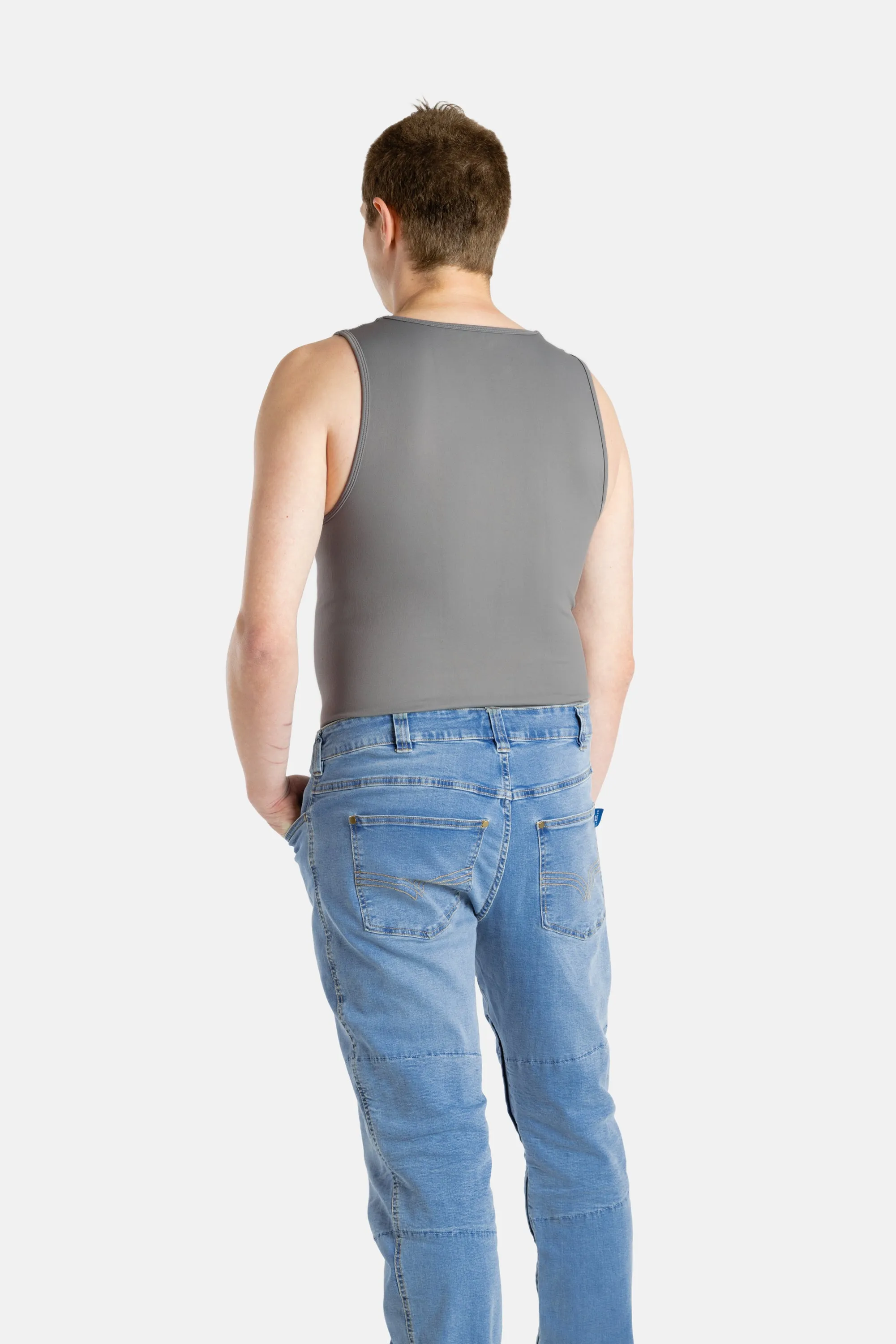 No Limbits Adaptive Men's Charcoal Sensory Compression Tank
