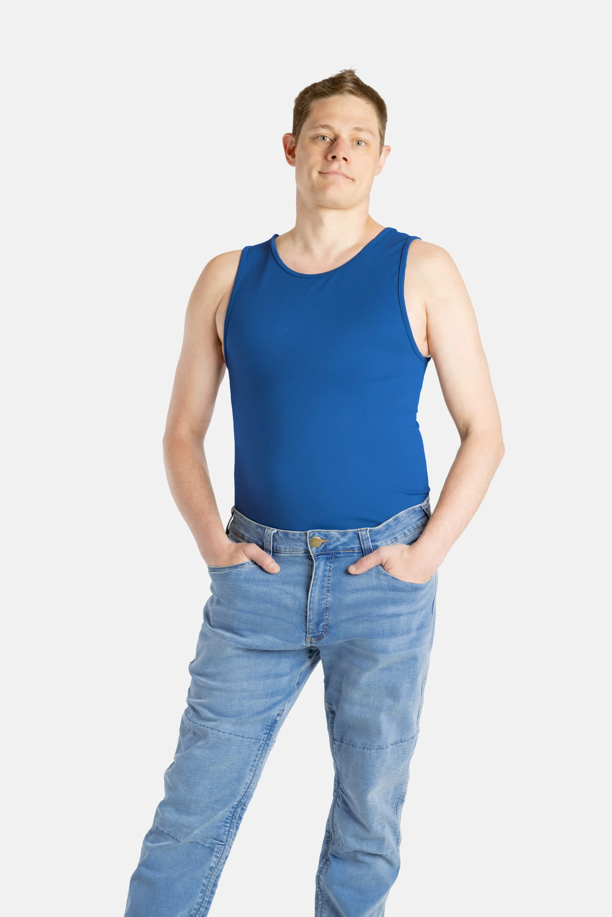 No Limbits Adaptive Men's Navy Sensory Compression Tank