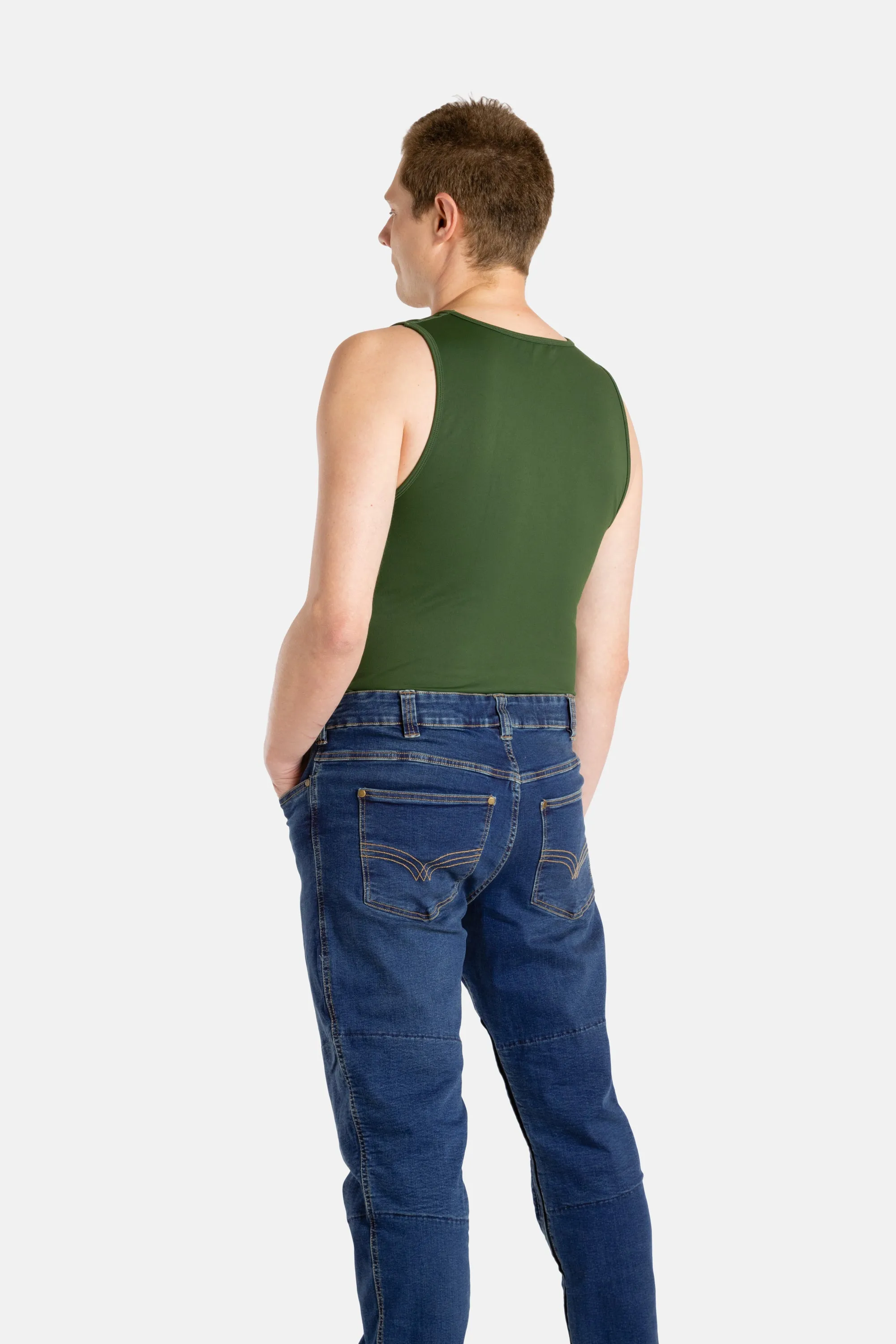No Limbits Adaptive Men's Olive Sensory Compression Tank
