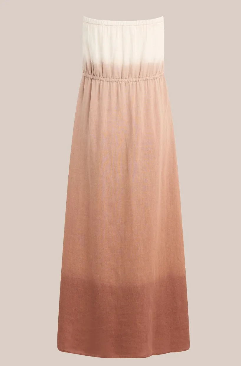 Ombre Strapless Maxi Dress