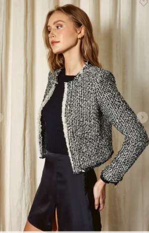 Open Front Knitted Blazer