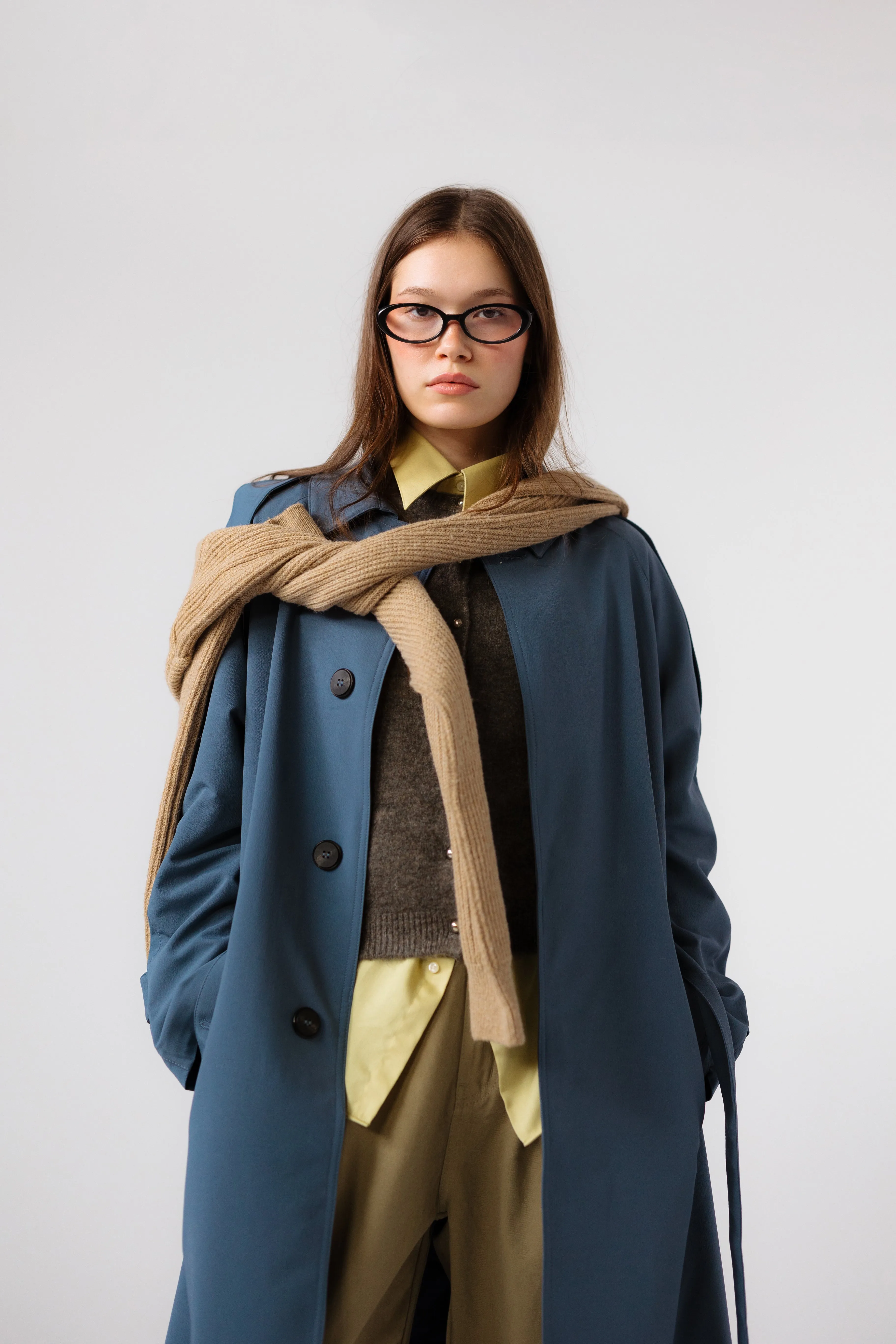OSLO TRENCH COAT - NAVY