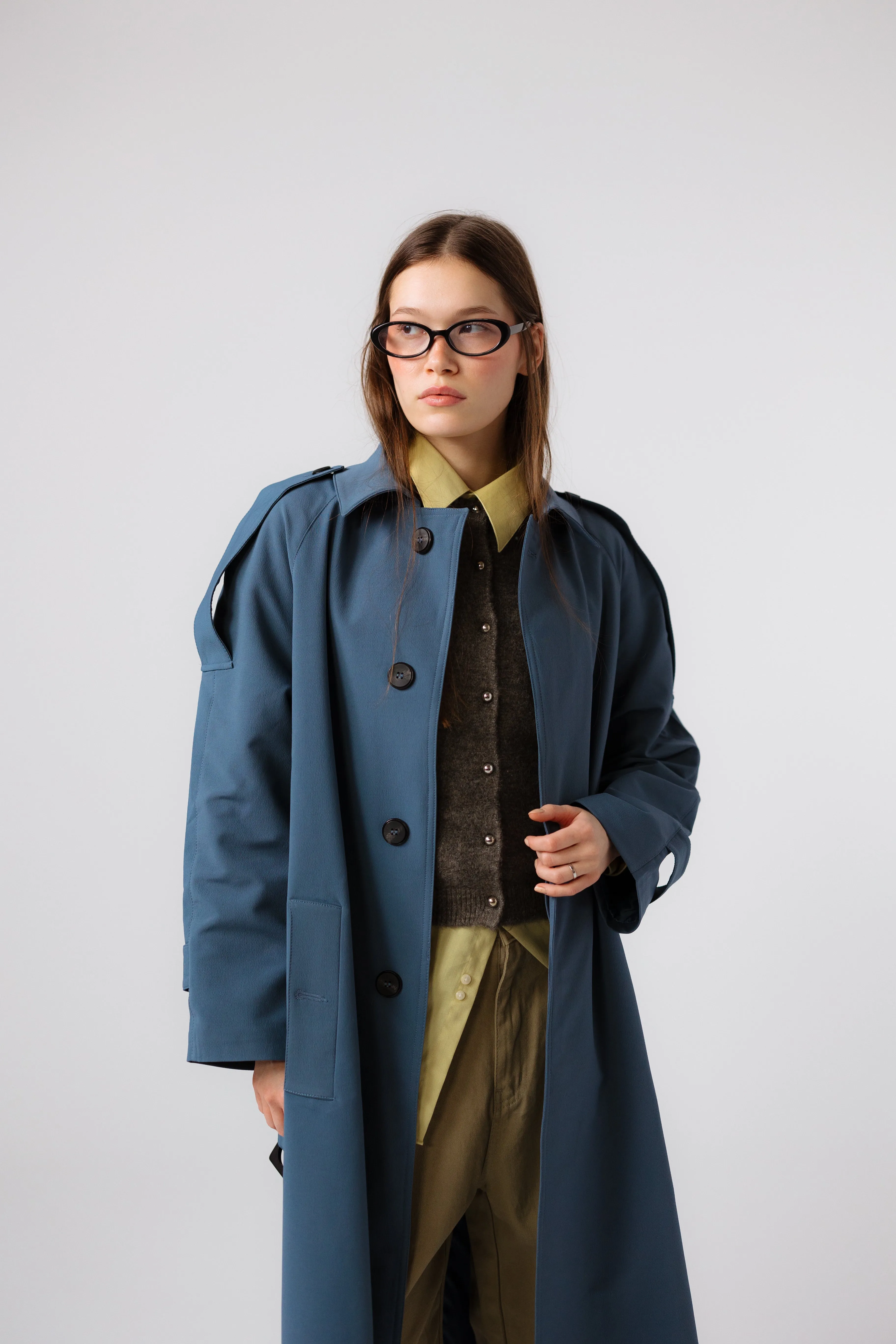 OSLO TRENCH COAT - NAVY
