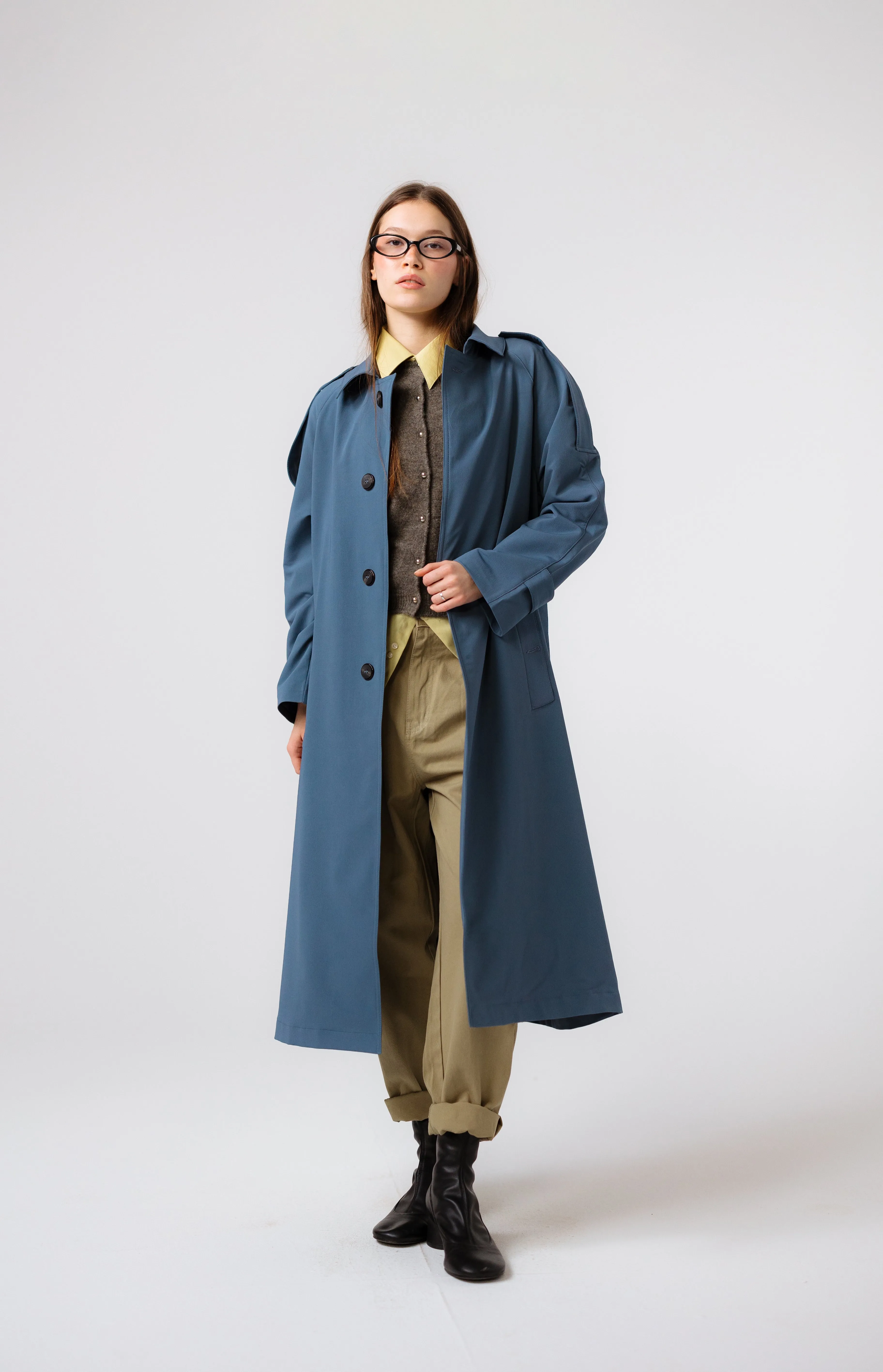 OSLO TRENCH COAT - NAVY