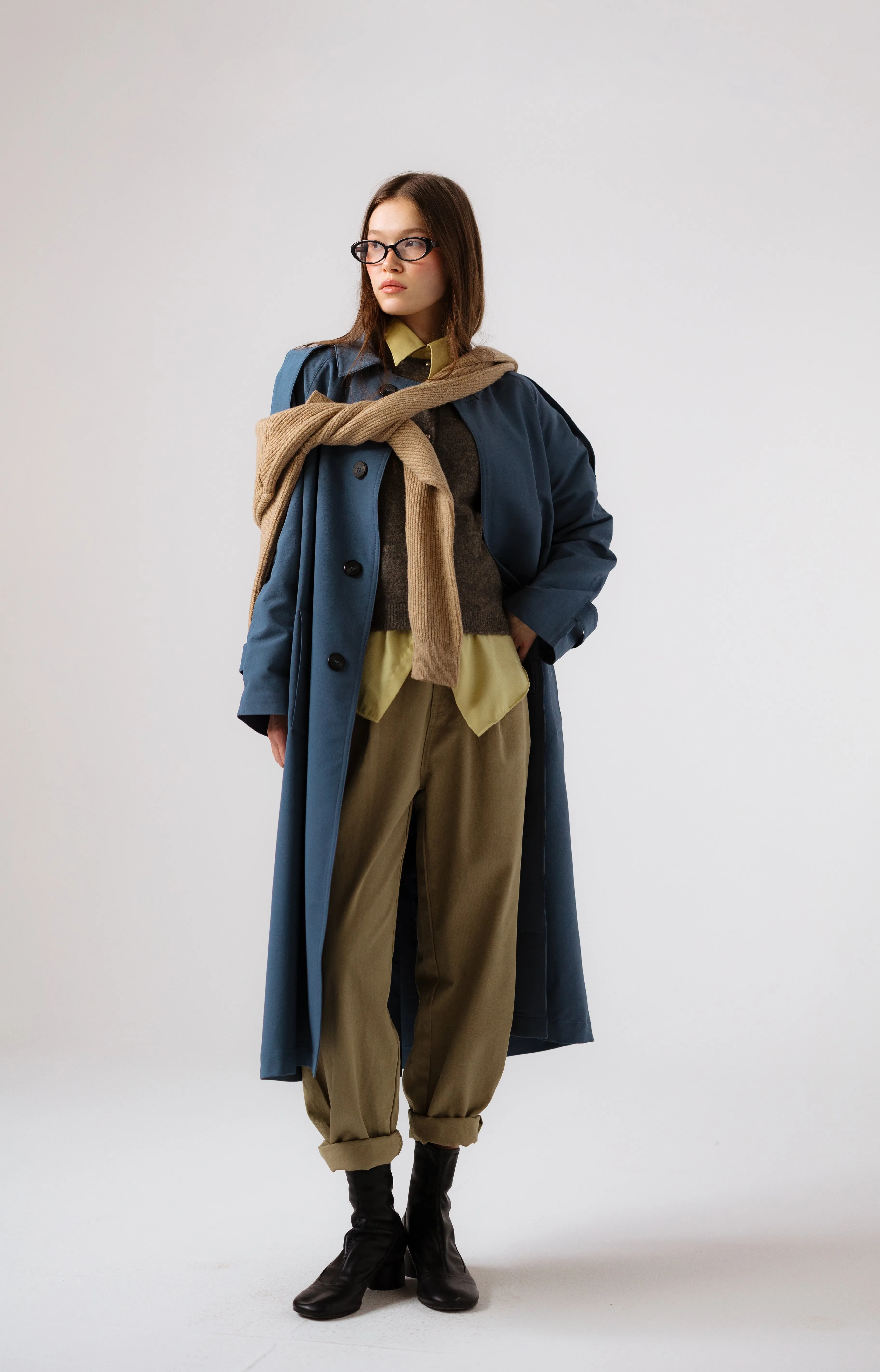 OSLO TRENCH COAT - NAVY