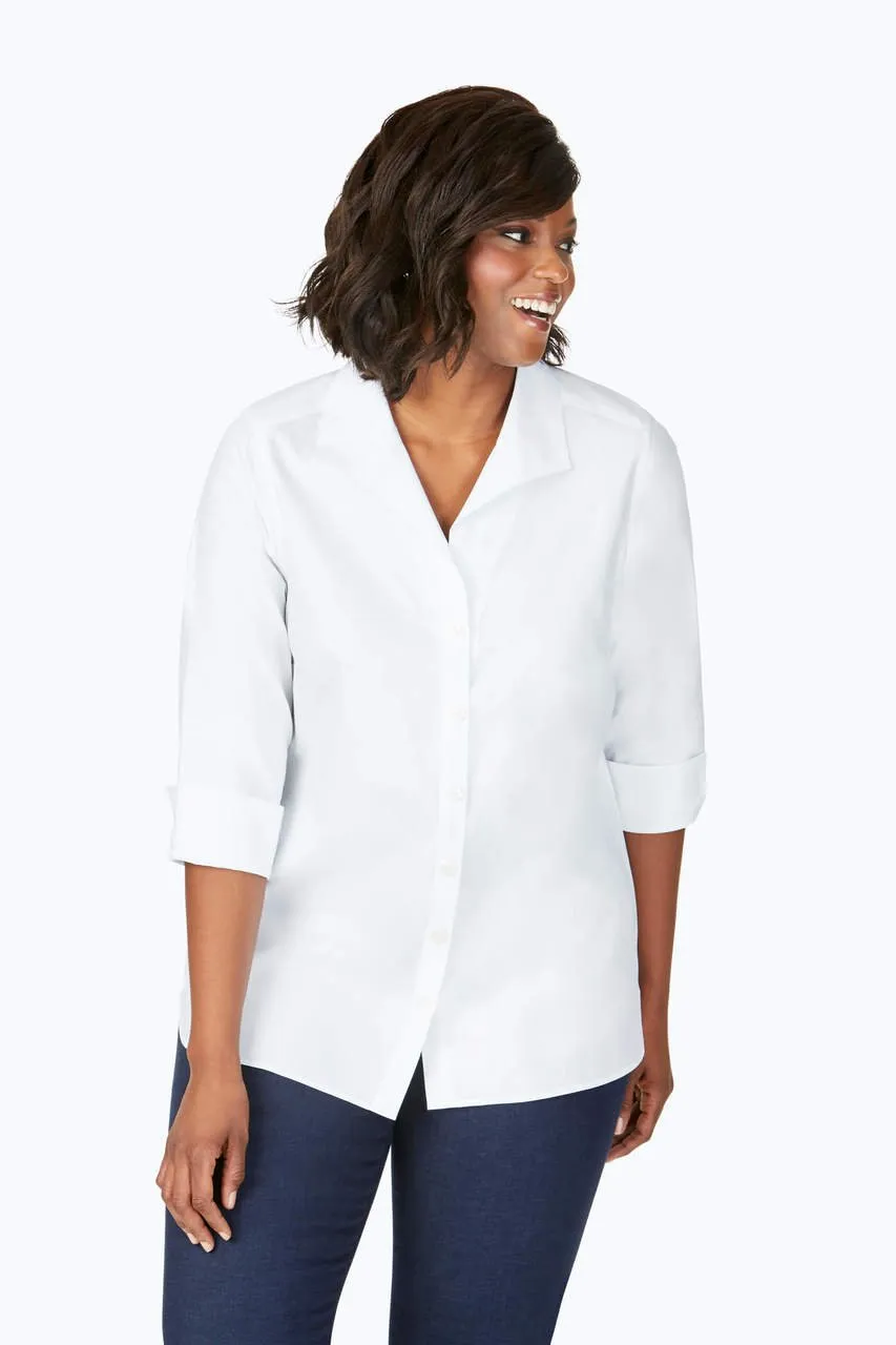 Pandora Plus Pinpoint No Iron 3/4 Sleeve Tunic