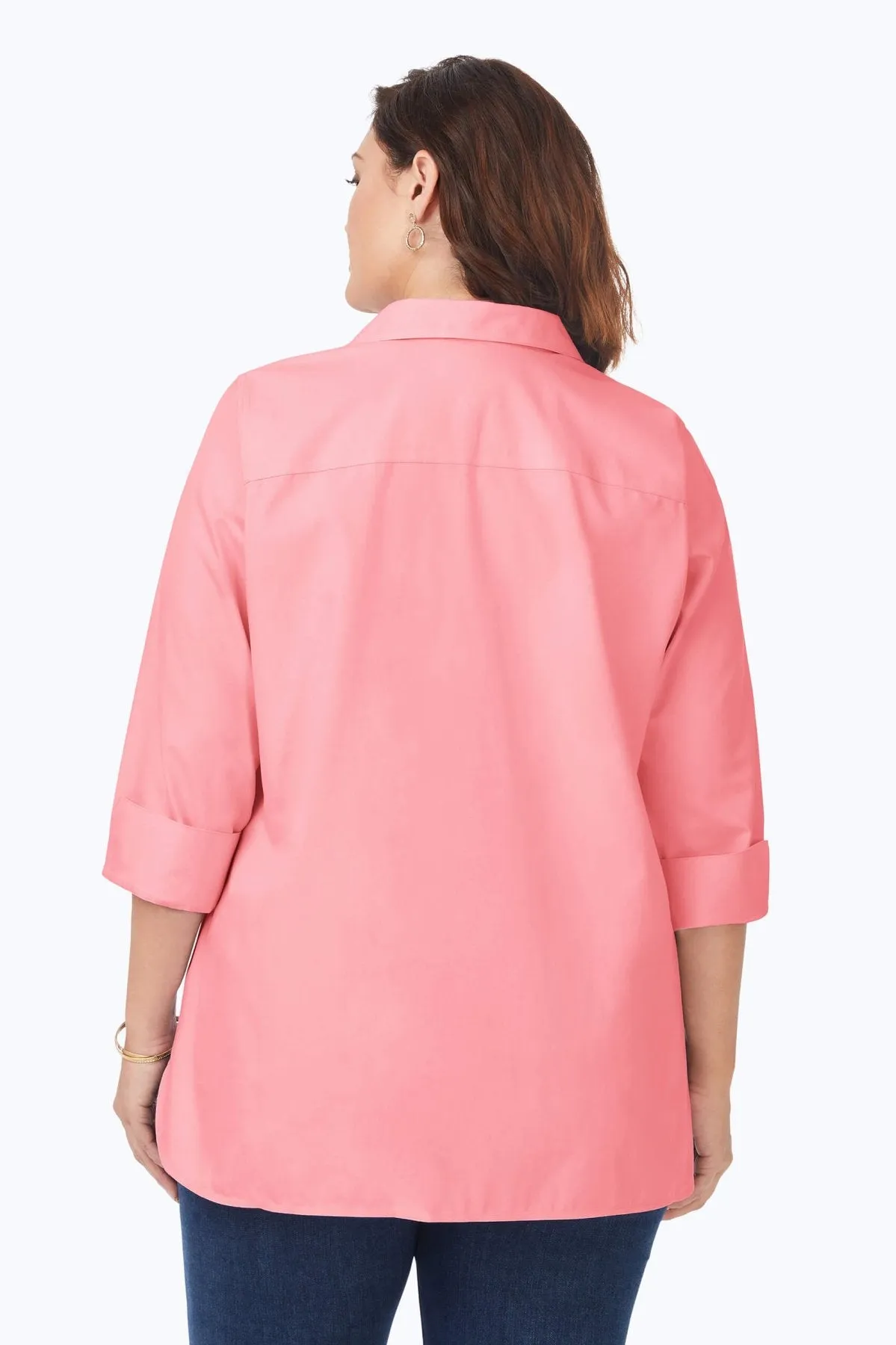Pandora Plus Pinpoint No Iron 3/4 Sleeve Tunic