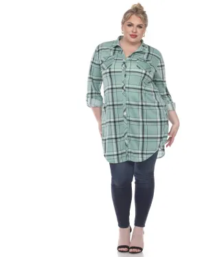 Plaid Tunic Top | Mint
