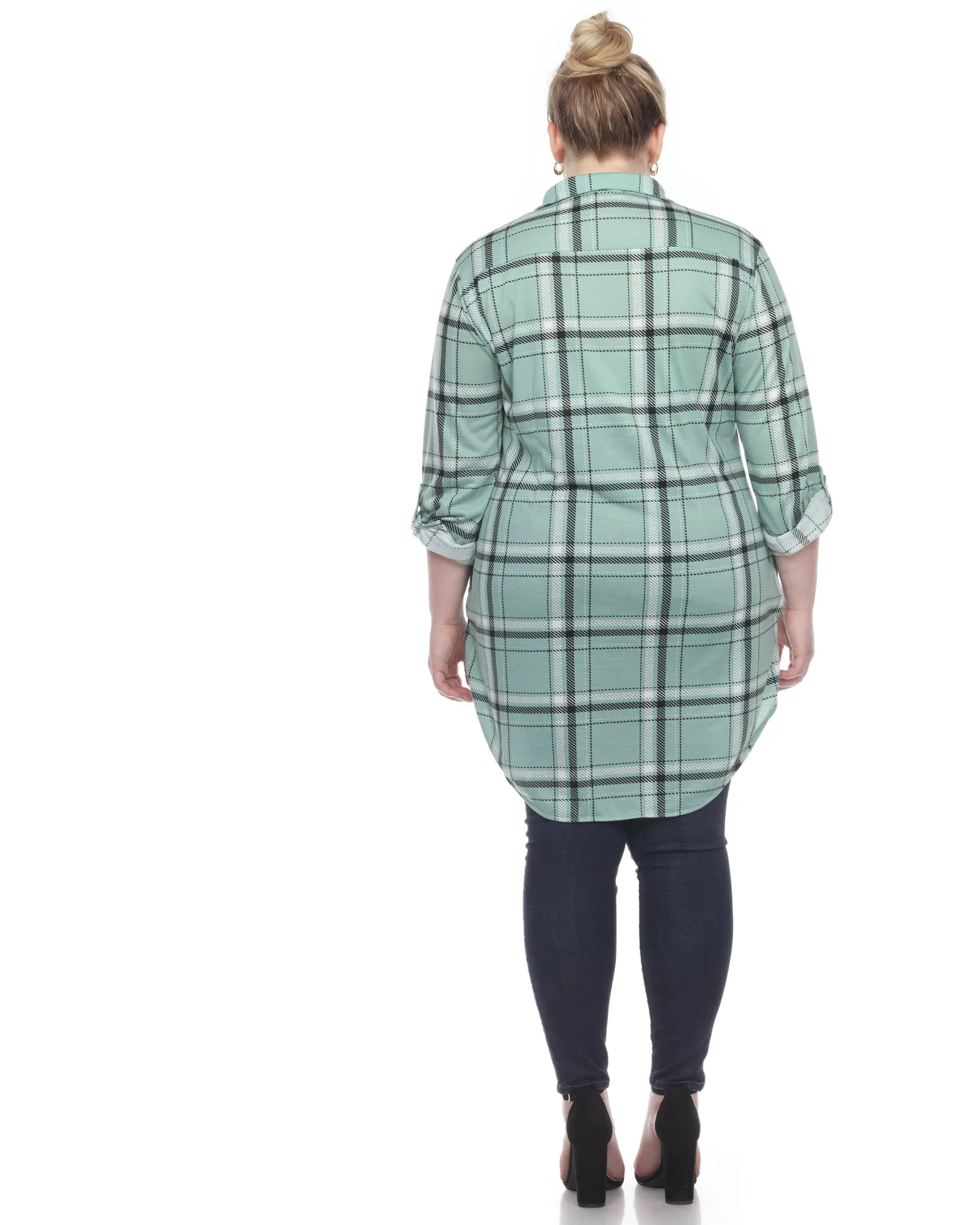 Plaid Tunic Top | Mint