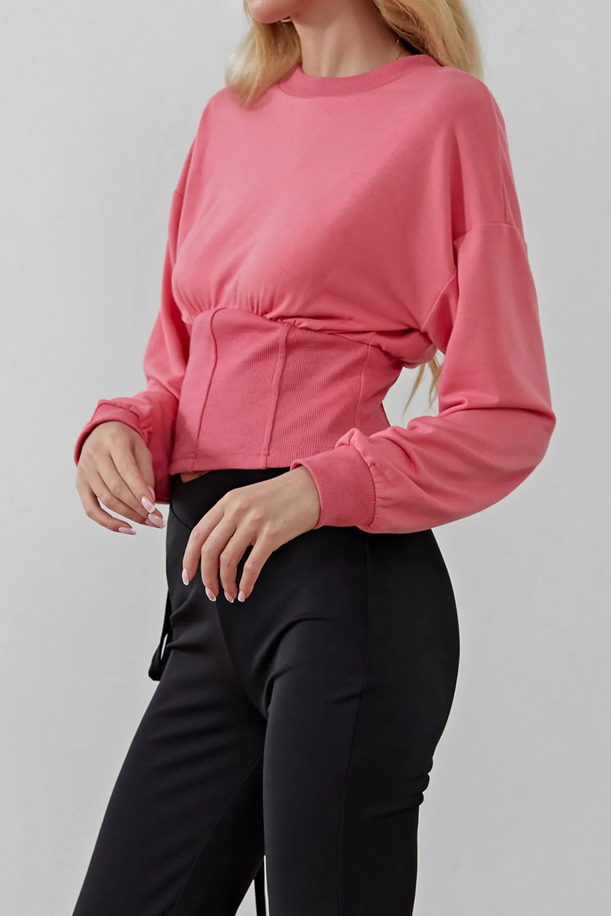 Plain Drop Shoulder Sweatshirt