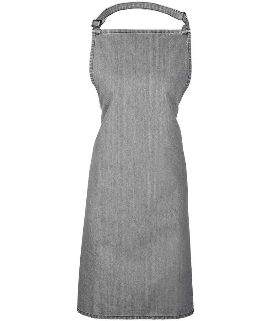 Premier 'Colours' Bib Apron | Grey Denim
