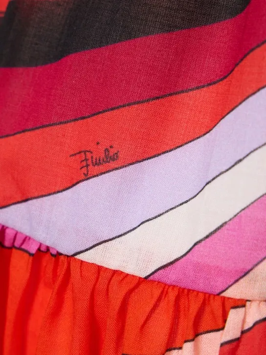 Pucci   Iride printed off-shoulder mini dress 