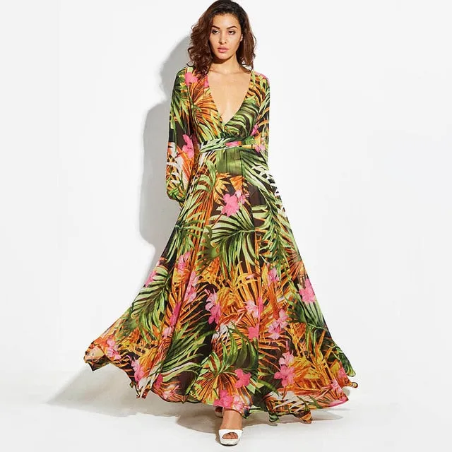 "Jungle Fever"  Vintage Maxi Dress