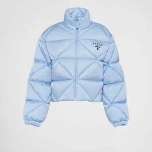 Re-Nylon Gabardine cropped down jacket