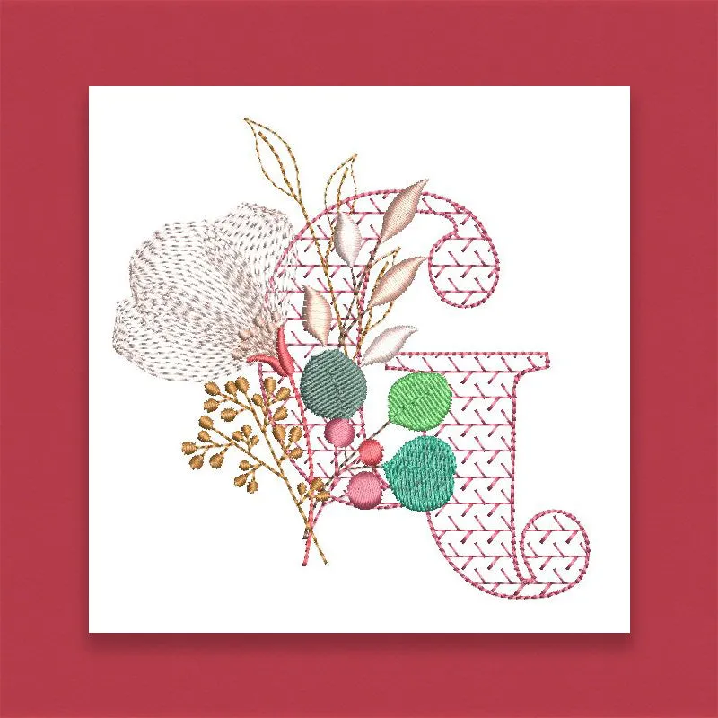 Red Velvet Monogram Letter G