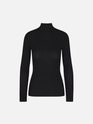 Rib Turtleneck -- Black