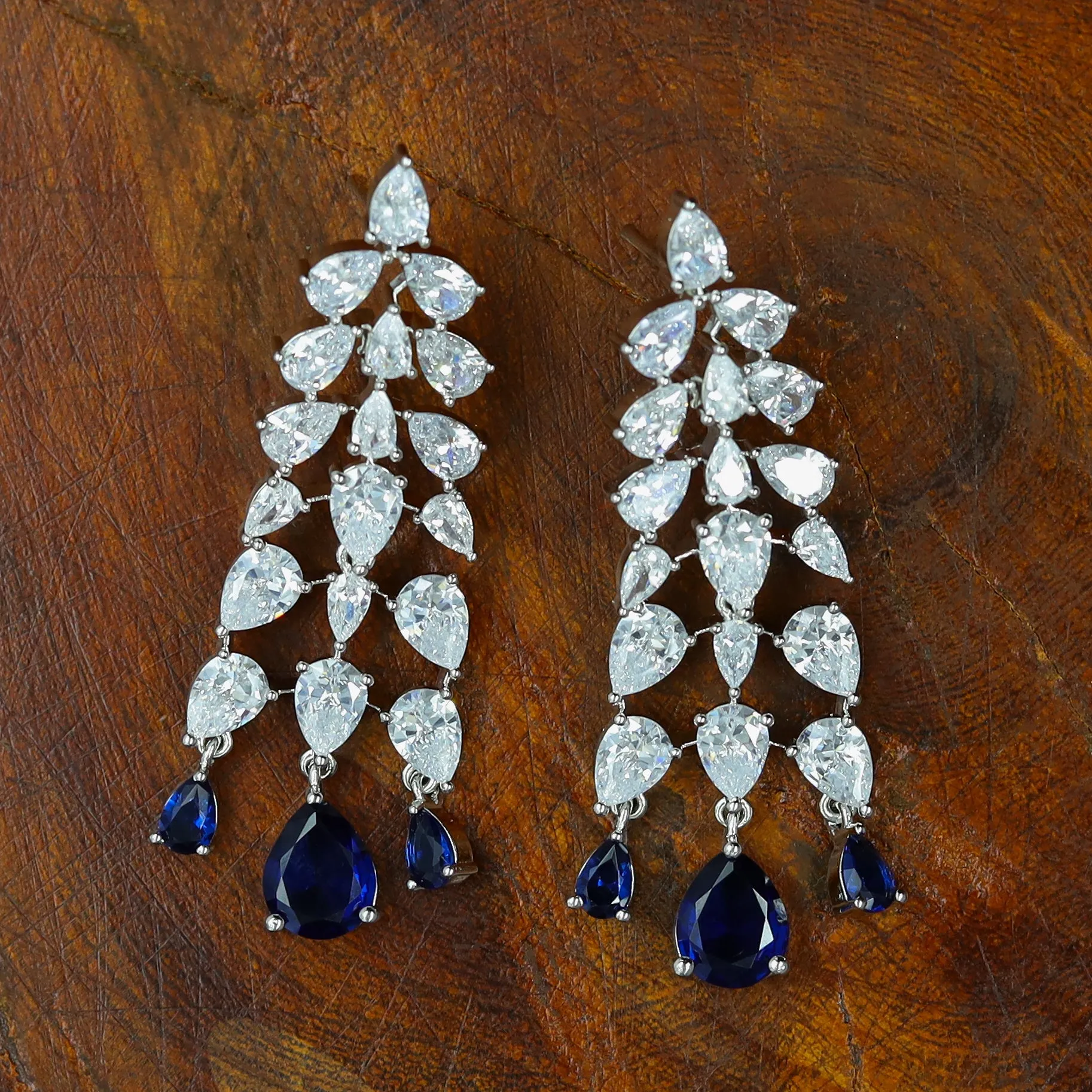 Round Neck Zircon/AD Necklace Set 12803-68