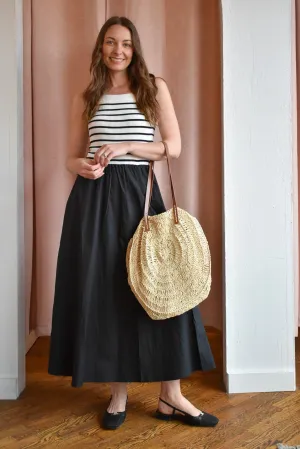 Sail Away Striped Contrast Midi Dress
