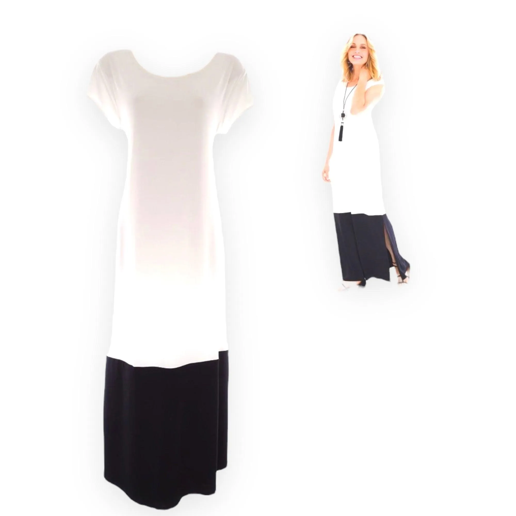 Short Sleeve Summer Maxi Dress