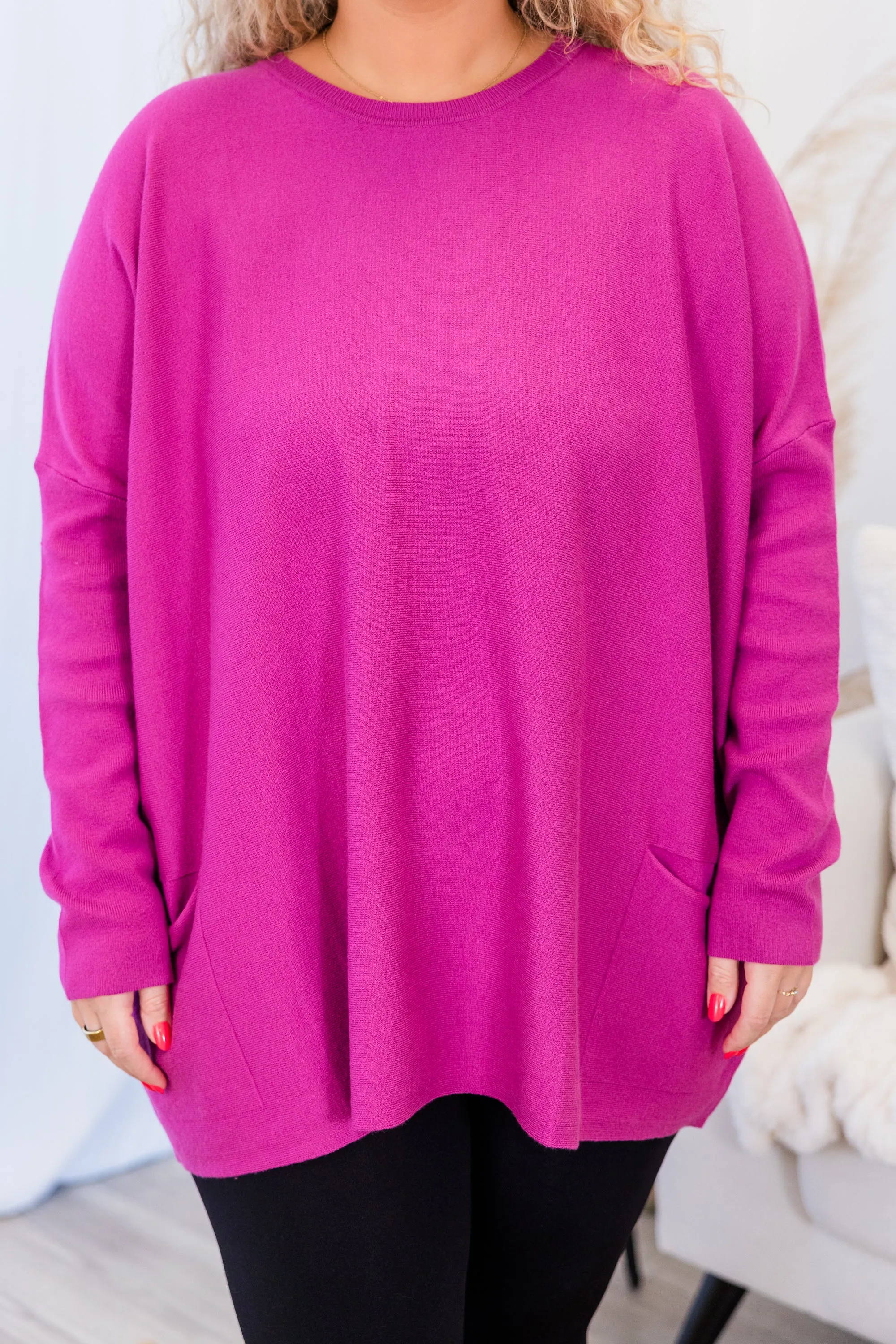 Snow Whispers Tunic, Magenta