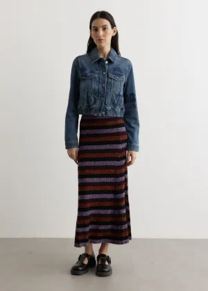 Sprayed Merino Rib Maxi Skirt