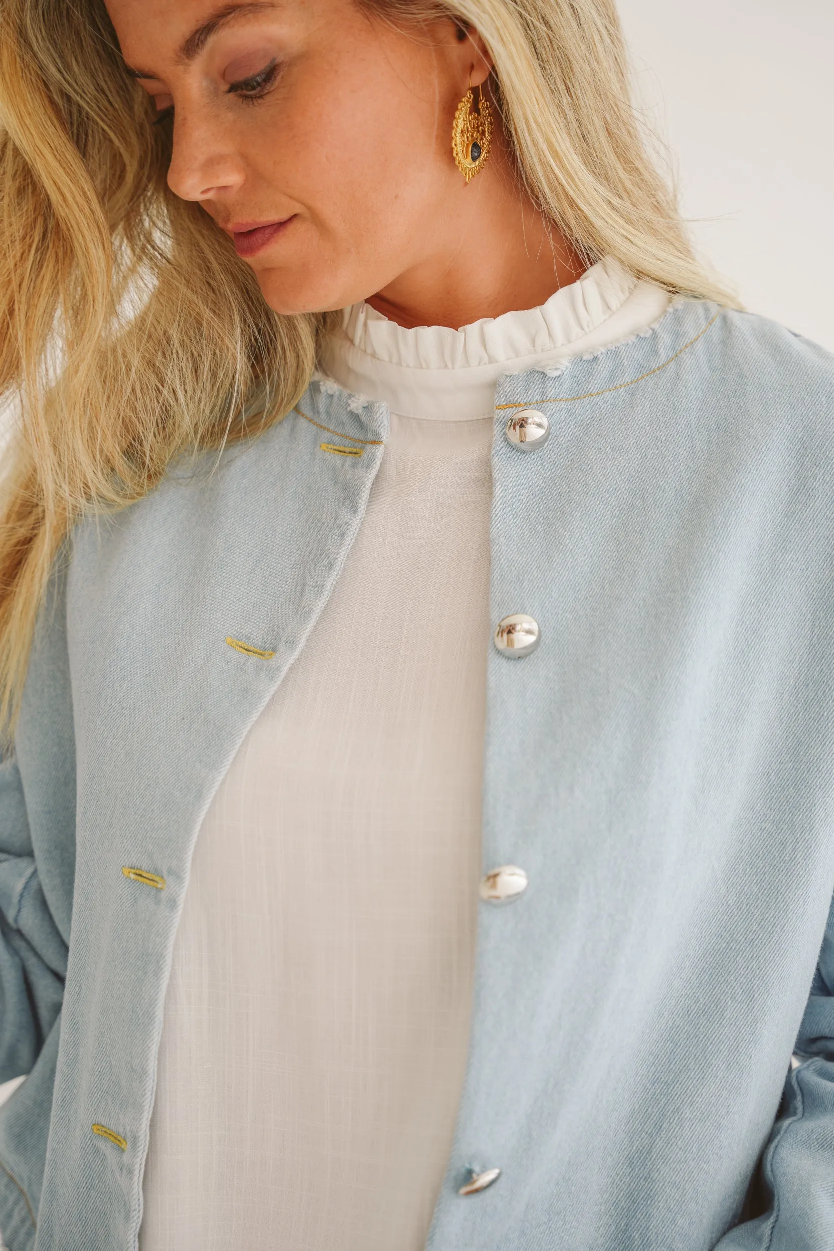 Stevie Cropped Denim Jacket