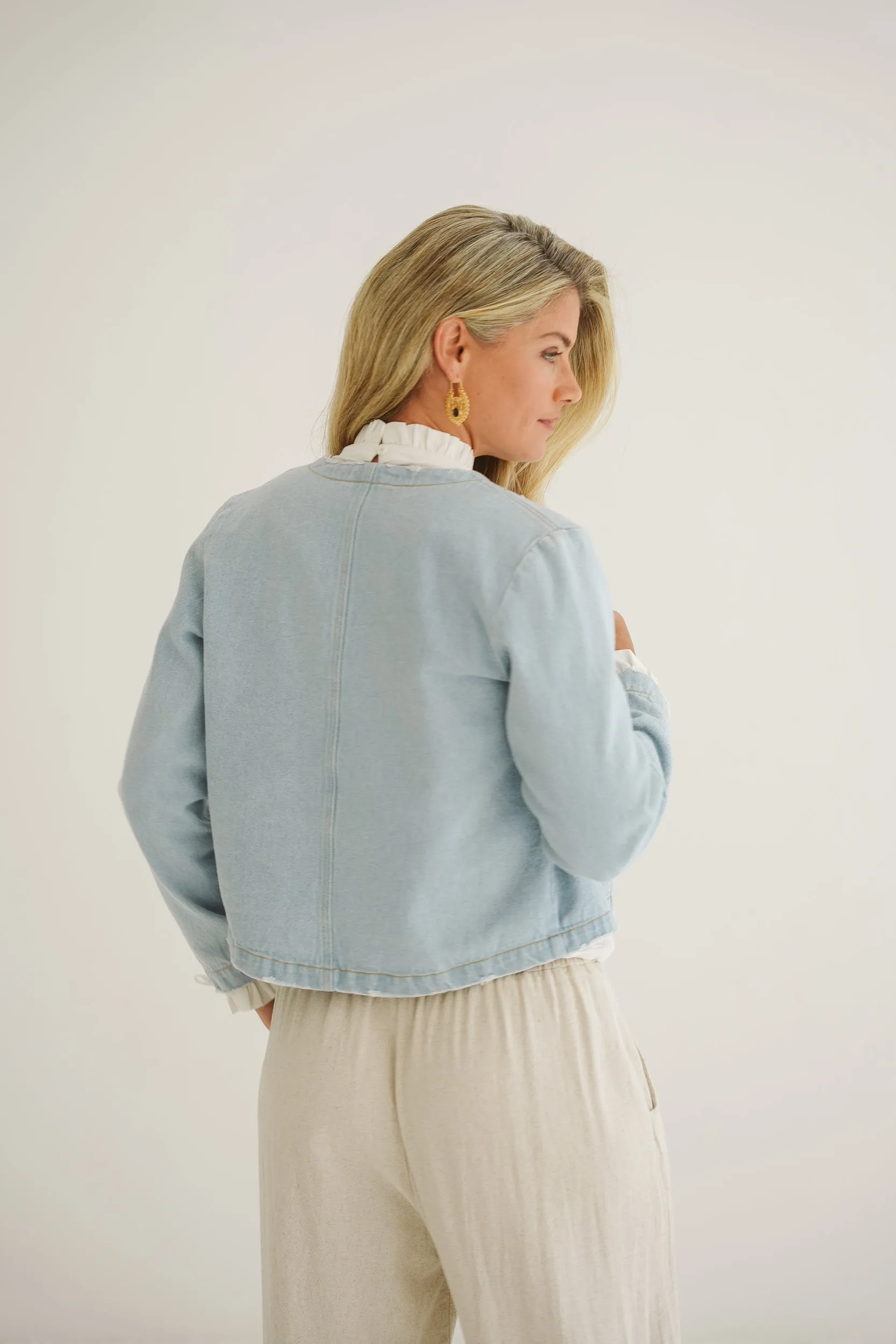 Stevie Cropped Denim Jacket