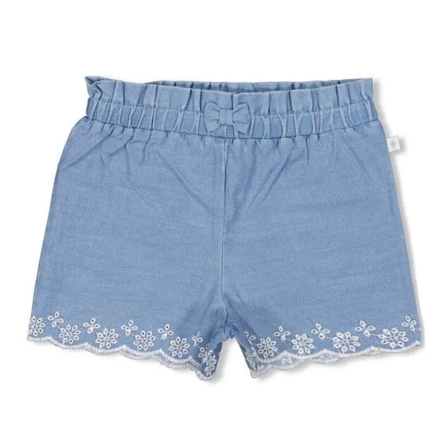SUMMER DENIMS Organic Cotton Embroidered Tunic with Shorts
