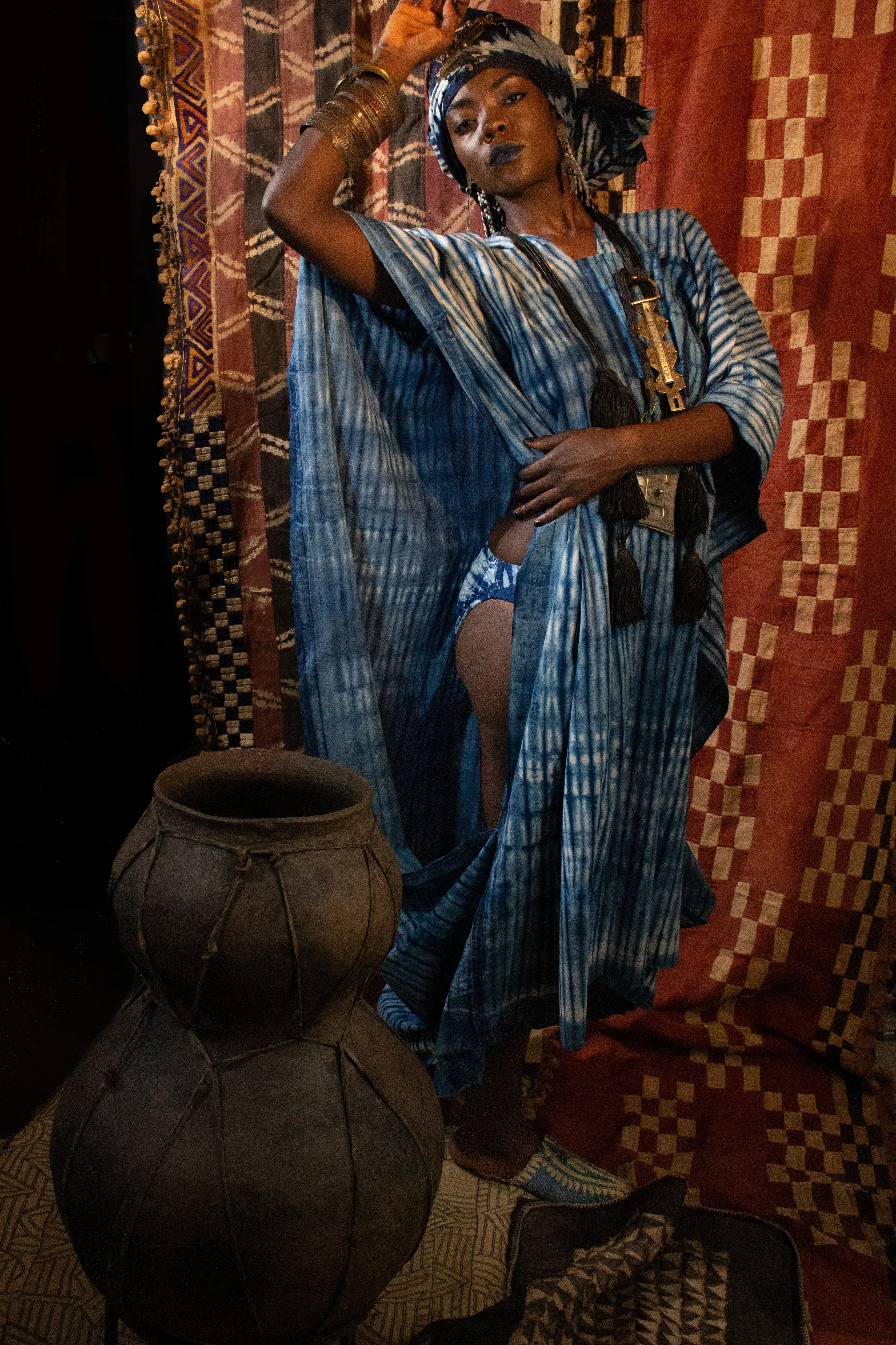 Tiei-Dye  Indigo Ghana Tunic