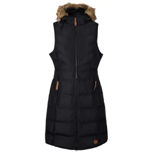 Trespass S Black  Woman's Audrey Long Padded Gilet Jacket