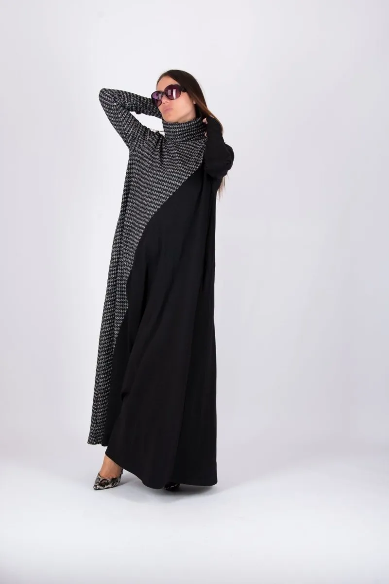 Turtleneck A line Long Dress VIVIAN