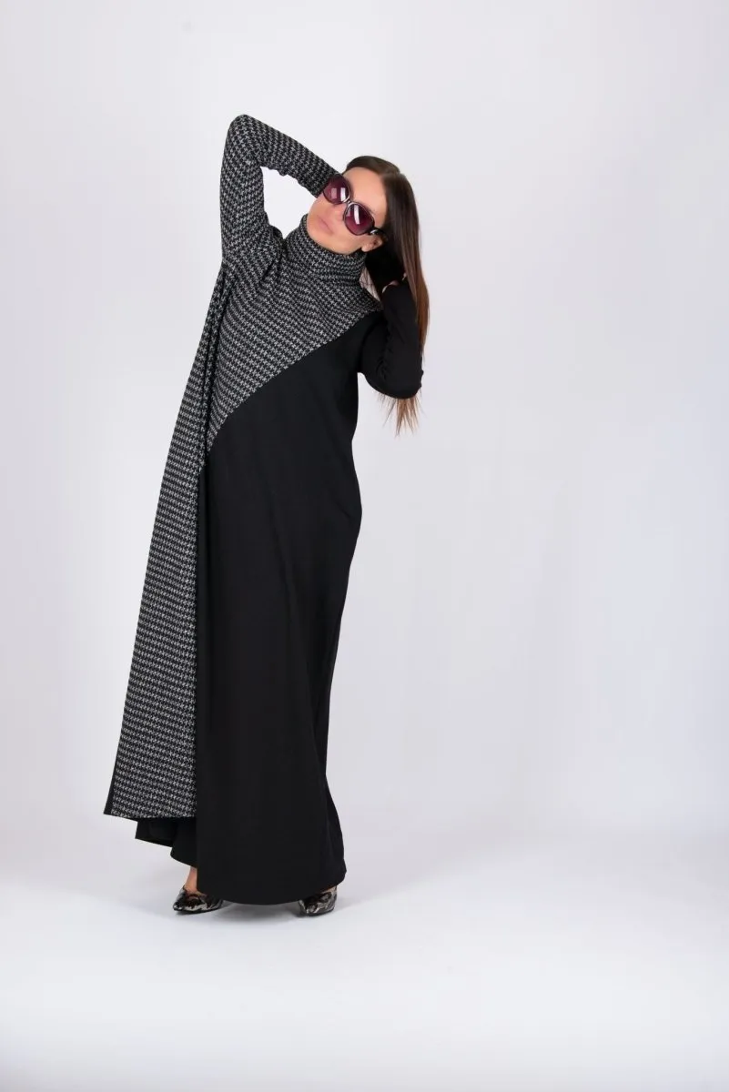 Turtleneck A line Long Dress VIVIAN