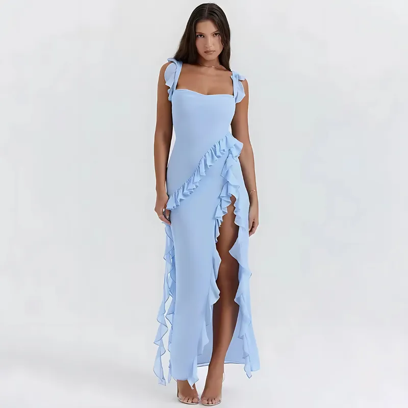 Twirly Twisted Ruffle Dress