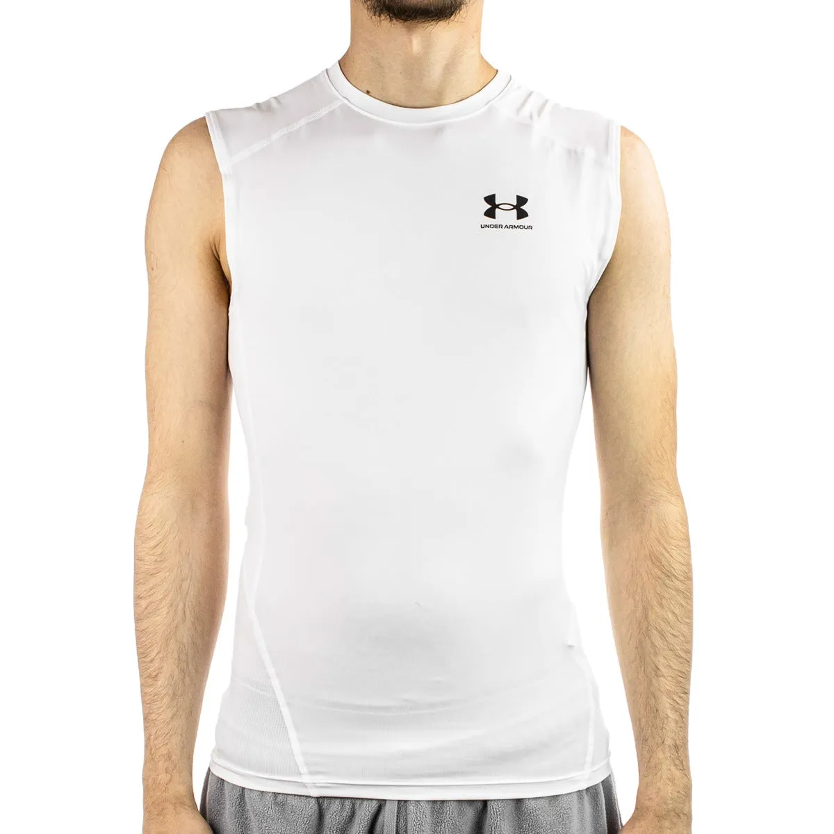 Under Armour HeatGear® Armour Compression Sleeveless Tank Top Shirt 1361522-100 - weiss