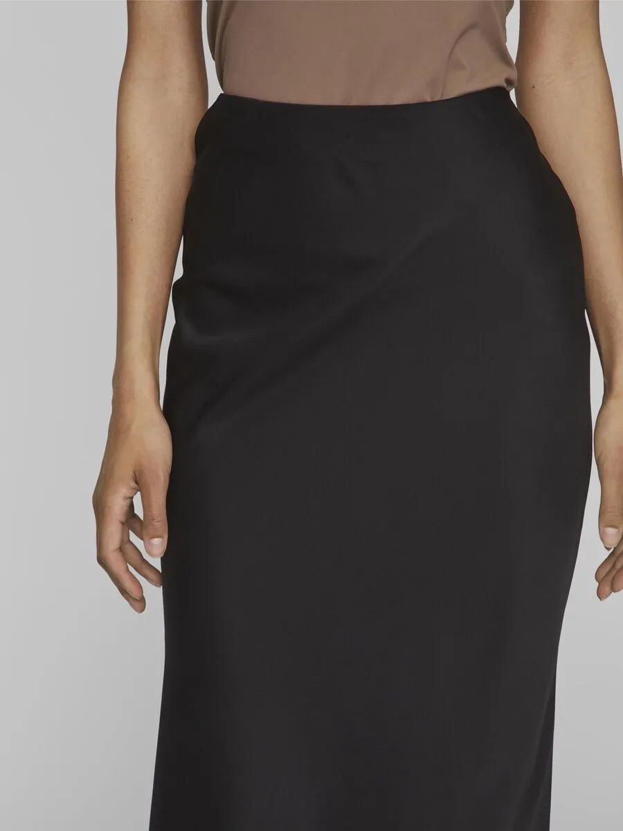 Vielette High Waisted Maxi Skirt (Black)