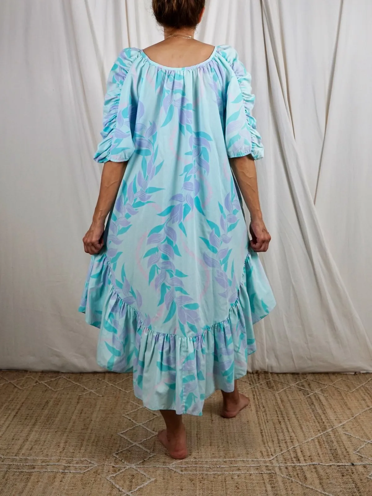 Vintage Pastel Hawaiian Mumu Dress
