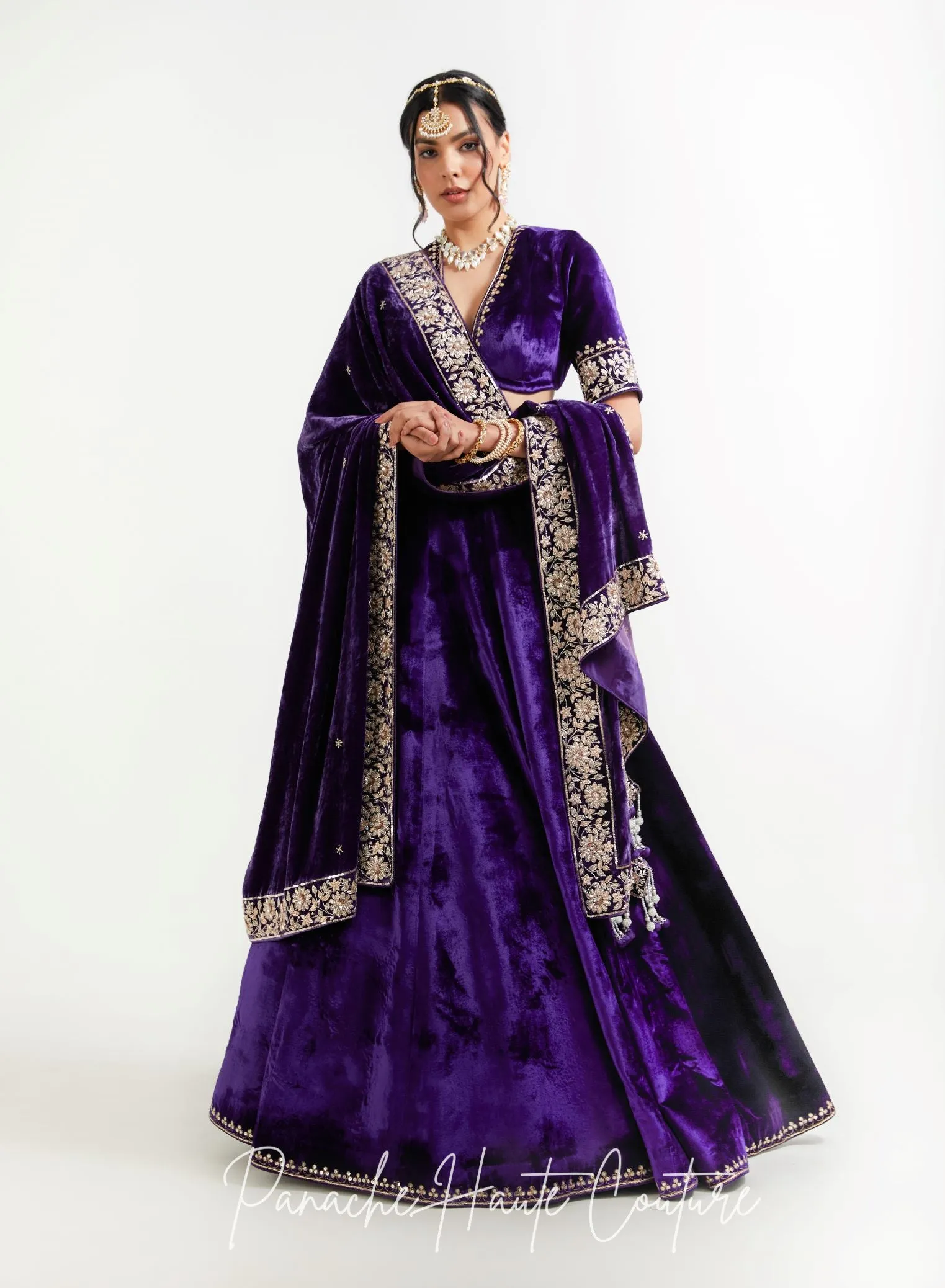 Violet Color Lehenga Set