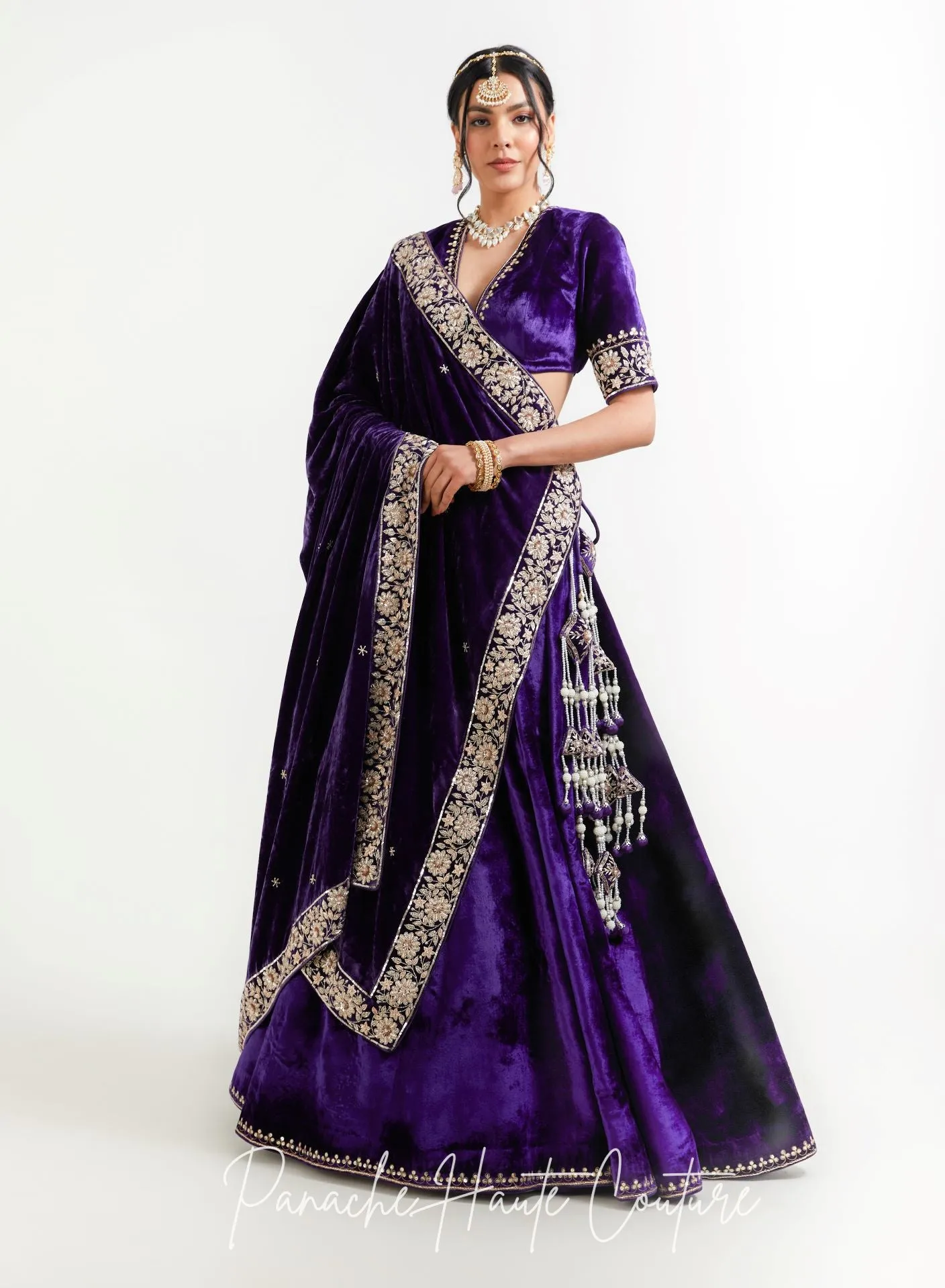 Violet Color Lehenga Set