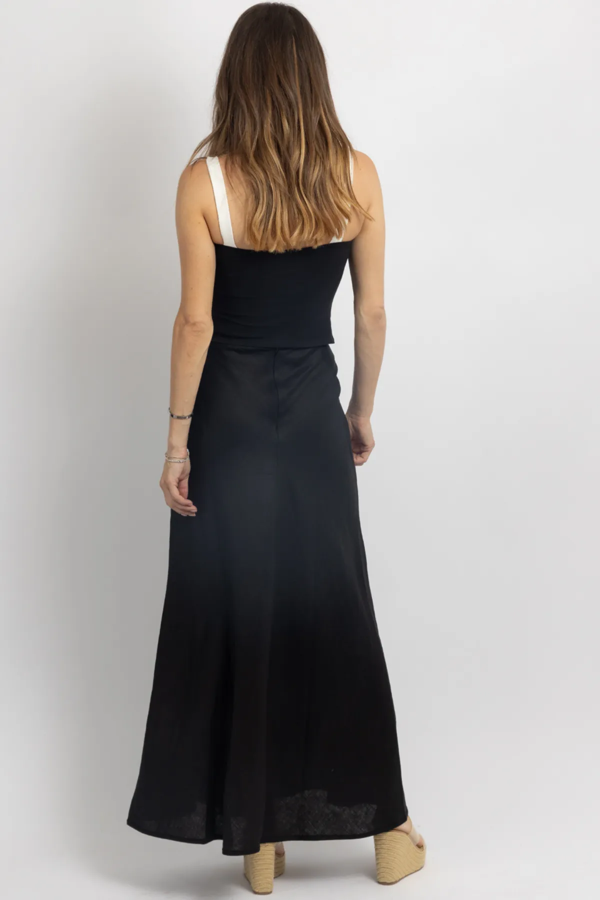 WESTOVER BLACK LINEN SKIRT